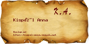 Kispál Anna névjegykártya